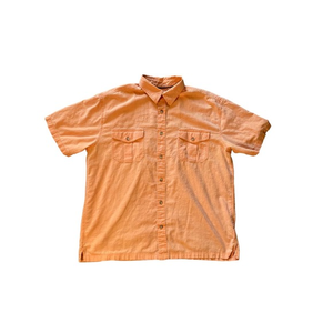 St. Johns Bay Orange‎ Short Sleeves Button Down Shirt Size XL
